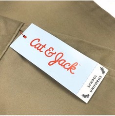 Cat & Jack Boys Size 14 Husky School Uniform Chino Pants Vintage Khaki 14H