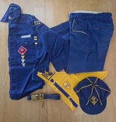 Vintage Cub Scouts BSA Uniform Shirt Pants Hat Belt Scarf Youth Set 60s-70s