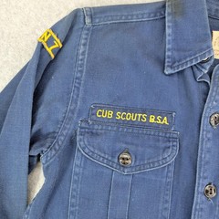 Vintage Boy Scouts BSA Cub Scouts Uniform Boys 8-10 Blue Shirt Pants Patches