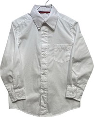 NWOT French Toast LS Solid White School Uniform Button Down Shirt, Boys 6