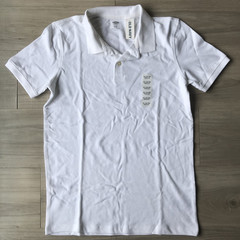 OLD NAVY Boys Short Sleeve Pique Polo Shirt, WHITE XL(14-16) NWT SCHOOL UNIFORM