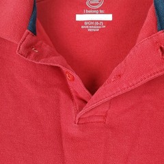 Wonder Nation Boys Red Polo Shirt Size 6-7 SS Cotton Uniform