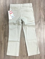 Boys’ School Uniform Bootcut Stretch Chino Khaki Pants Pita Bread/530439 size 4