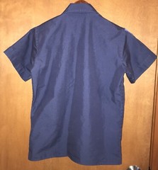 Youth Large Vintage BSA Boy Scouts of America Short Sleeve Shirt USA Navy Blue