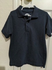 Dickies Boys Navy Blue Short Sleeve School Uniform Shirt Top Size M 5/6