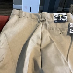 NWT Authentic Galaxy Boy’s Double Knee School Uniform Pants Khaki Tan Size 12