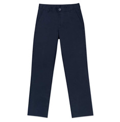 Nautica Slim Boys’ Uniform Flat Front Pant, Navy, Small/4 – Slim