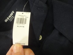 2 lot Old navy XL 14-16 navy school uniform shirt tops unisex boys girls NWT