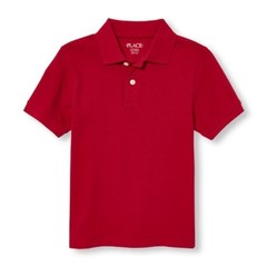 5 piece BUNDLE Children’s Place Boys Uniform Pique Polo in Red | Size XL (14)