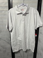 JUMP START UNIFORMS Unisex White Polo Shirt Size 20 NWT School Uniform Pique