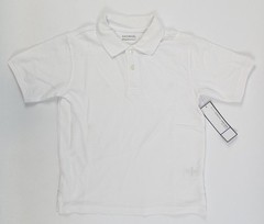 George Boys School Uniform Polo Shirts White Short Sleeve Size S 6-7 Set of 3