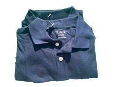 Children’s Place Polo Shirt Boys Size 10/12 Navy School Uniform Short Sleeve