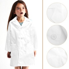 Kids Lab Coat for Kids White Durable Scientist Costume Comfortable and Simple