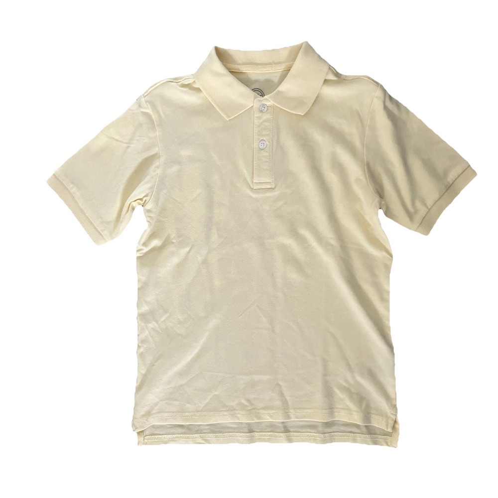 WONDER NATION M (8) Boy Yellow School Uniform Short Sleeve Polo Top Collard
