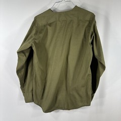 Boy Scouts of America Uniform Shirt Long Youth Large Green Collarless VTG Damage