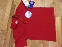 Dickies KS3555ER Boy’s Performance Polo Size 4 English Red NWT