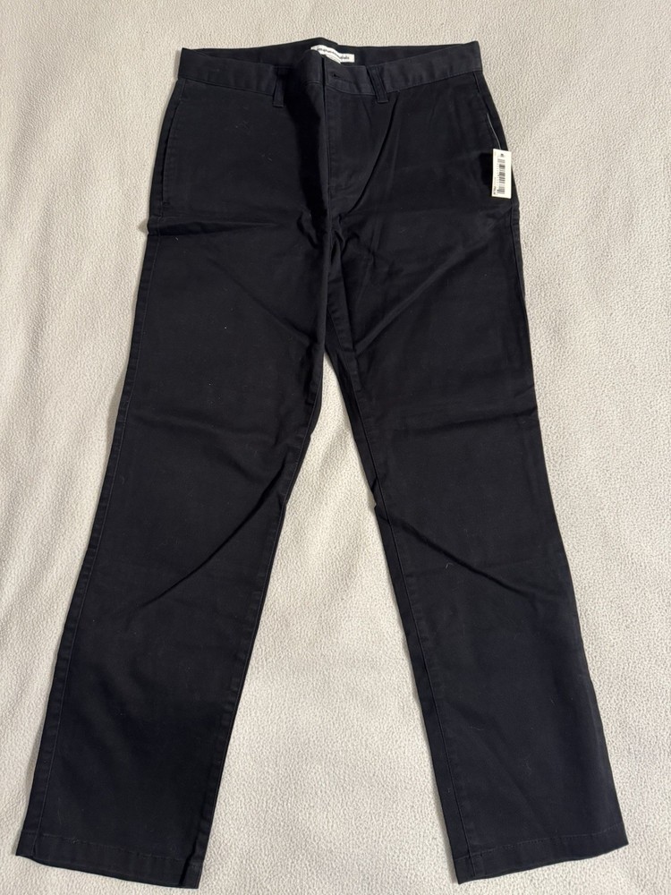 Essentials Boy’s Slim Leg Flat Front Uniform Chino Pant Black 12 Years – NWT
