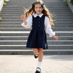 Ruffle Ankle Crew Socks School Uniform Dress Socks for 8-11 Years 4 Pairs White