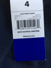 BOYS’ NAVY FLAT FRONT ‘GEORGE’ SHORTS, SCHOOL UNIFORM SIZE 4 W/ADJ WAIST NWT!