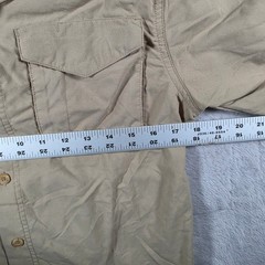 Boy Scouts of America Uniform Shirt Youth Large Tan Supplex Nylon Short Sleeve