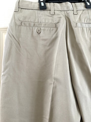 Men’s Boys Work / School Uniform Shorts Size 29 Khaki Tan 10″ inseam Flat front