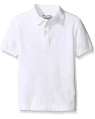 Nautica Boys’ Little School Uniform Pique Polo Short Sleeve, Size SM 4 MSRP $24