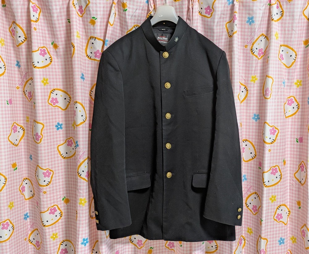 ^_^Japanese SchoolBoy Uniform . Excellent . Black. L~ XL. School Badge. 2