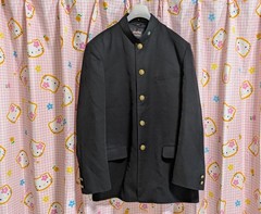 ^_^Japanese SchoolBoy Uniform . Excellent . Black. L~ XL. School Badge. 2