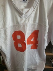 Football Practice Jersey Youth XL Pullover V-Neck White Polyester ~ Trl4#382