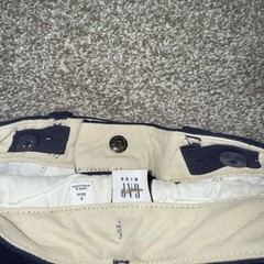 Gap Kids Size 5 Slim Boys Shorts Navy Blue Dress Uniform Chino Flat Front NWOT