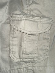 ‘FADED GLORY’ BOYS’ SIZE 5 BEIGE CARGO SHORTS W/ ADJ WAIST