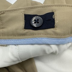 LANDS END Khaki School Uniform Plain Front Polyester Chino Shorts Boys Size 10