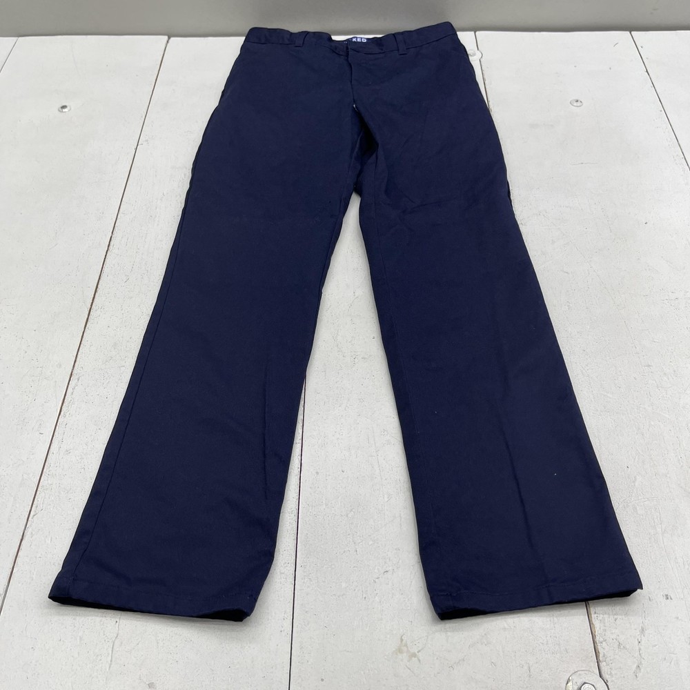 French Toast Pants Boys 18 Navy Relaxed Twill Adjustable Waist School Uniform