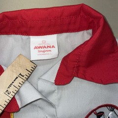 Youth Chums Awana Clubs Button Down Uniform Shirt. Youth Size 12 Vintage