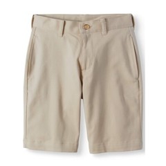 Wonder Nation Shorts Boys Size 16 Khaki School Uniform Super Soft Flat Front A24