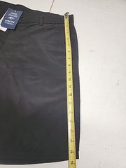 Boys Black Chaps Flat Adjustable Waist School Uniform Shorts In Size 18 Regular