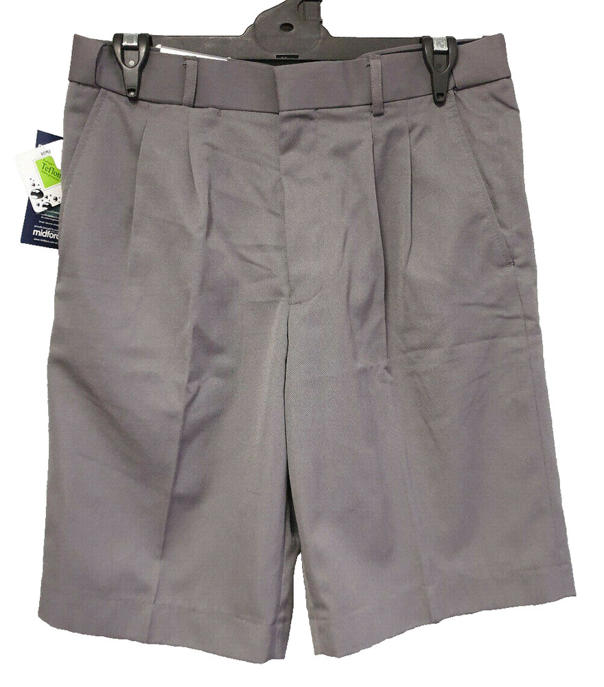 BNWT Older Boys Sz 4 Midford Brand Mid Grey Extendable Gabardine Shorts 155MG185