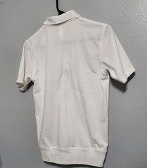 A+ School Uniform Polo Youth Large White Short Sleeve