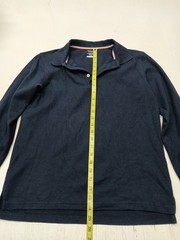 French Toast Boys School Uniform Long Sleeve Pique Polo Shirt, Navy Blue, L