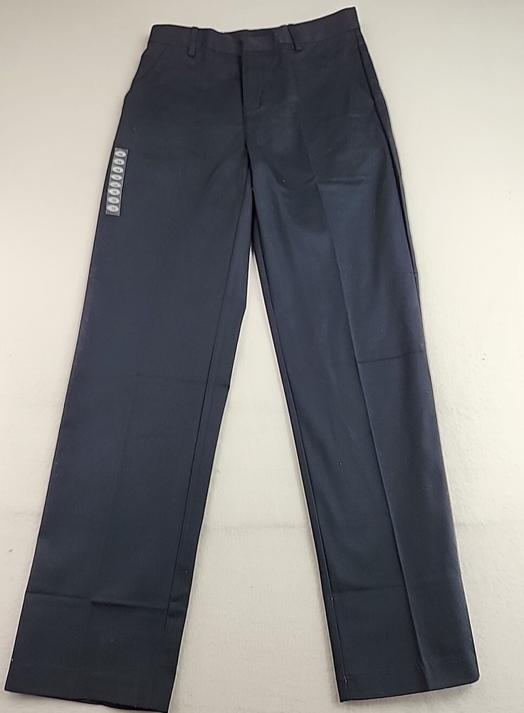 Universal Boys Youth School Uniform Pants Navy Blue Size 16 Cotton Blend 29 x 31