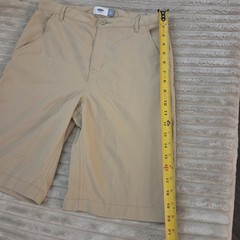 Old Navy Boys School Uniform Bermuda Shorts Beige Khaki Twill Zip Fly Size 16