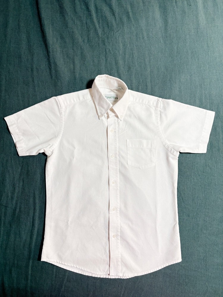 Flynn O’Hara – Size 12 Youth White Button Boys Front Uniform Shirt