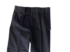 Lands End Boys 18S (14-15) YRS Ins 29″ Black Chino Pants Iron Knee NEW #3486