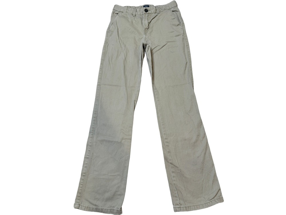 GAP Kids Boy’s Khaki Slim Straight Fit Pants Size 14 Flat Front GUC