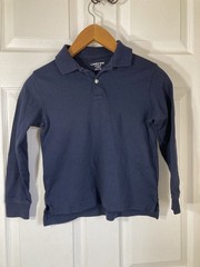 Lot 2 Navy School Uniform Polo Shirts Lands’ End Size 7-8 & 8 Collared Shirts