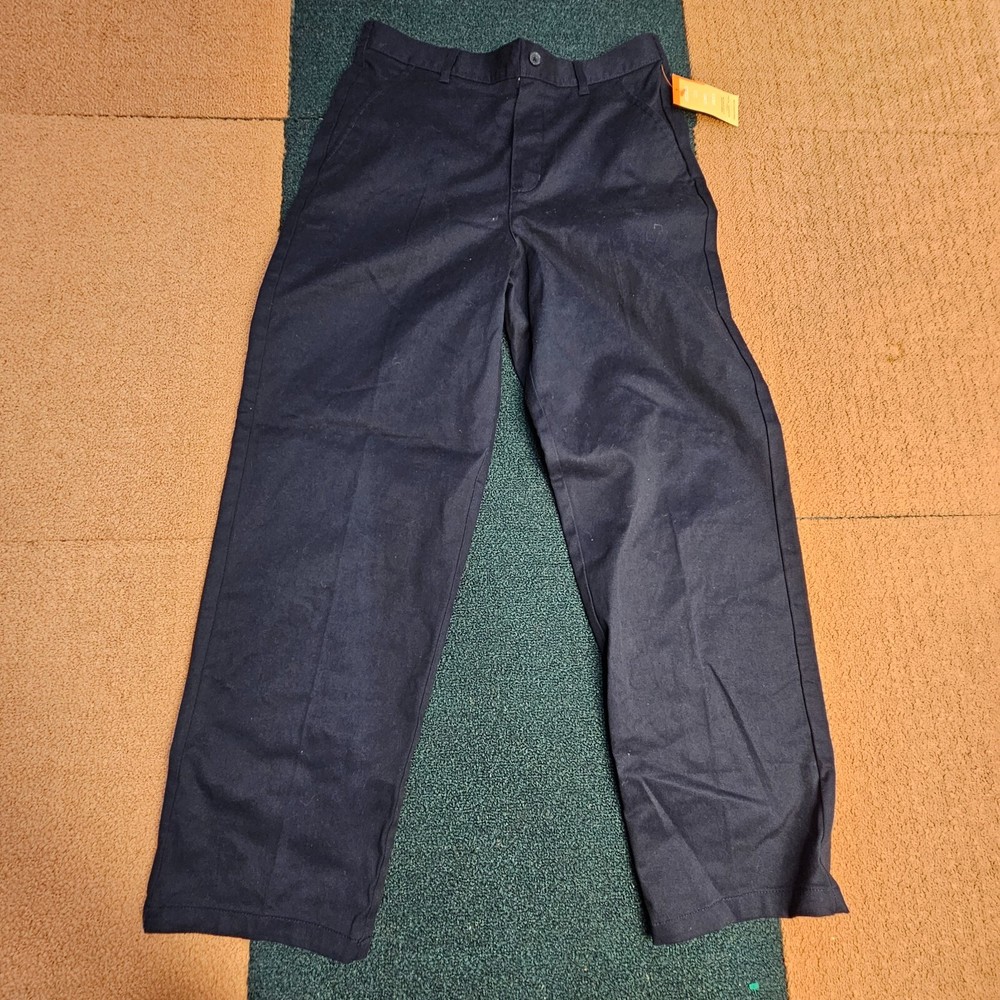 French Toast Boy’s Relaxed Pants Size 16 Husky Navy Blue New Chino uniform V7b
