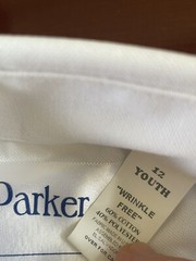 Parker School Uniform – Boy’s White Short Sleeves Oxford Shirt – Size 12