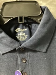 Premium Wear Kids School Uniform Polo Shirt Boys Sz S 7/8 Navy Blue Short Sleeve