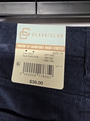 NEW Class Club Youth Size 10 Navy Blue Corduroy School Uniform Pants
