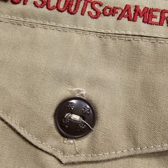 Vintage Boy Scouts Shirt Boys Uniform Youth Medium M Boys Long Sleeve